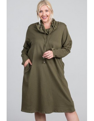 Hidden Pocket Long Sleeve Maxi Dress